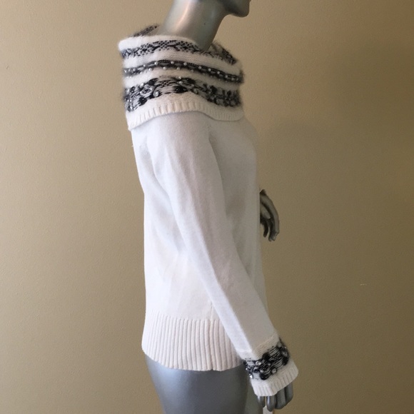 WHBM jewel & pearl detail cowl sweater - Picture 6 of 10